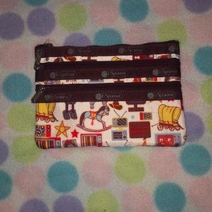 LeSportsac three zip cosmetic buckaroo too